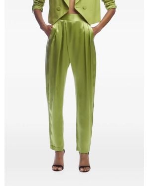 The Sei Draped Pleated Trousers - Green