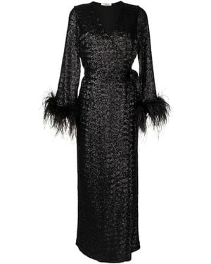 Gilda & Pearl Seraphina Long Robe - Black