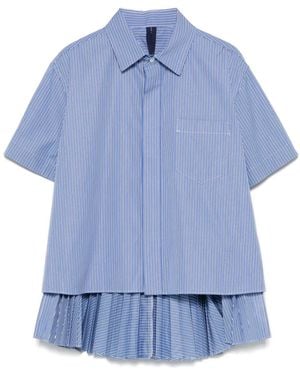 Sacai Camisa a rayas - Azul