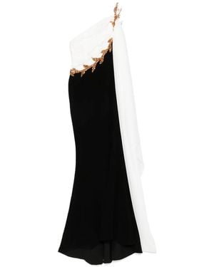 Jean Louis Sabaji Embellished One-Shoulder Dress - Black