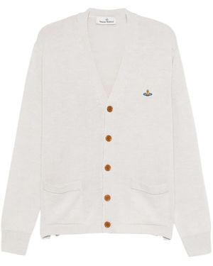 Vivienne Westwood Orb-Embellishment Cardigan - White