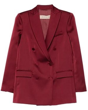 Blanca Vita Blazer Doppiopetto - Rosso