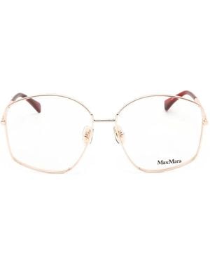 Max Mara Brille Mit Oversized-Gestell - Natur