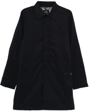 Paul Smith Button-Fastening Pocket Coat - Blue