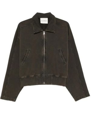 Closed Zip-Up Collar Jacket - Black
