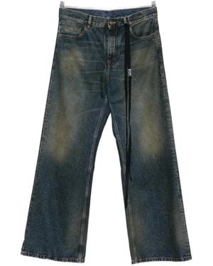 Ann Demeulemeester Faded Wide-Leg Jeans - Gray