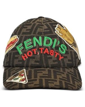 Fendi Cappello Da Baseball Ff Con Ricamo - Verde