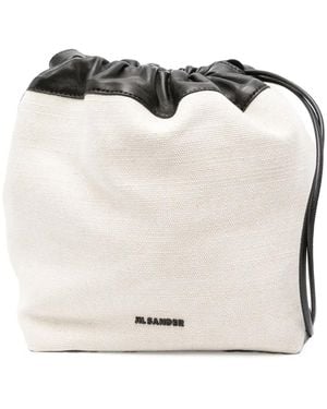 Jil Sander Dumpling Bucket Bag - White