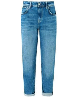 Pepe Jeans Turn-Up-Hem Tapered Jeans - Blue