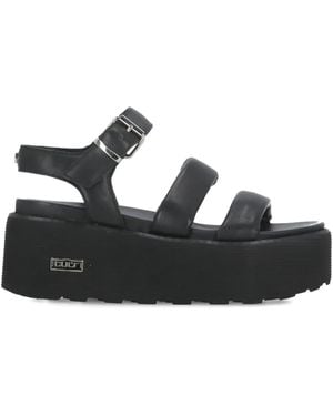 Cult Buckle-Fastening Platform Sandals - Black