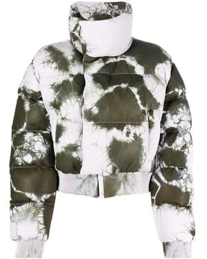 Off-White c/o Virgil Abloh Tie-Dye Puffer Jacket - Green
