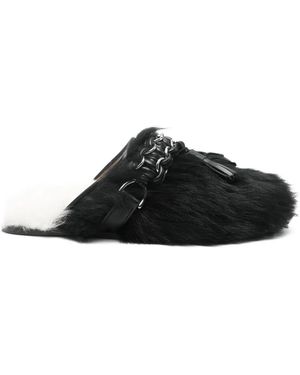 Toga Chain-Embellished Mules - Black