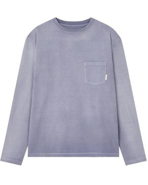 MAN ON THE BOON. Long-Sleeve Pocket T-Shirt - Purple