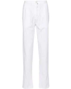 Kiton Tapered-Leg Trousers - White