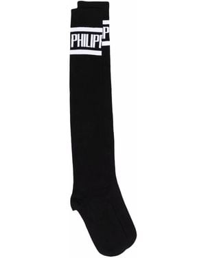 Philipp Plein Calcetines Con Logo Estampado - Negro