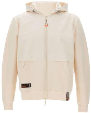 Dekker Drawstring Hooded Zip-Fastening Sweatshirt - White