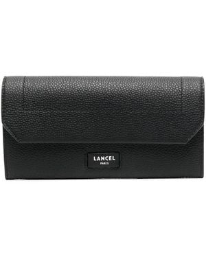 Lancel Ninon Logo-Patch Leather Wallet - Black