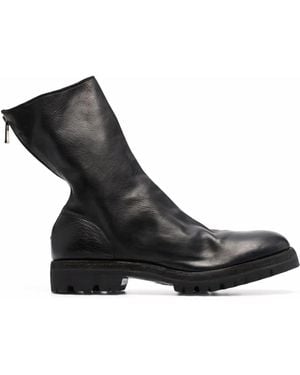 Guidi Zipped Ankle Boots - Black