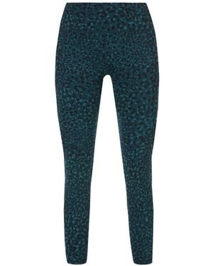 Sweaty Betty Power Gym Leopard-Print Leggings - Blue