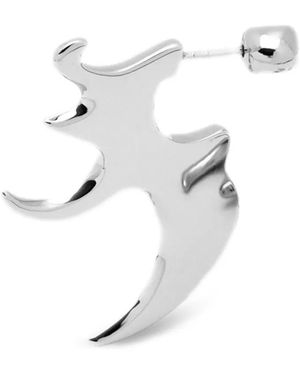 Yoj X Cutout Claw Earring - White