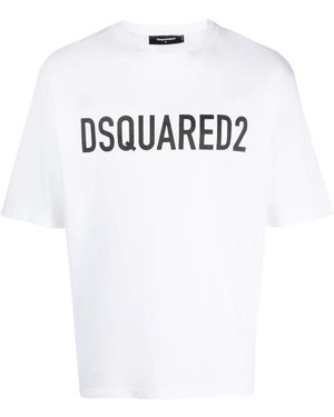 DSquared² Logo Cotton T-shirt - White