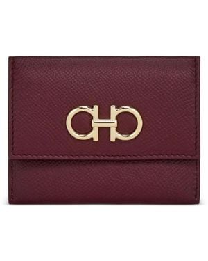 Ferragamo Gancini Flap Credit Card Holder - Purple