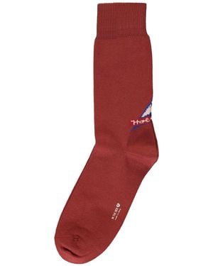 Holubar Logo-Jacquard Socks - Red