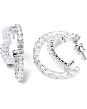 Swarovski Matrix Hoop Earrings - White