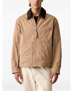 Marc O' Polo Corduroy-Collar Zip-Up Jacket - Natural
