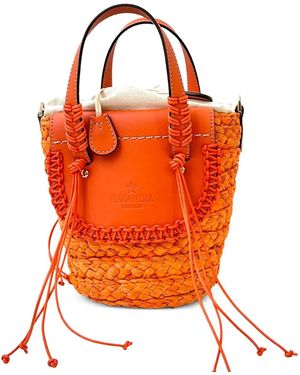 CUBA LAB Habanera Woven Bucket Bag - Orange