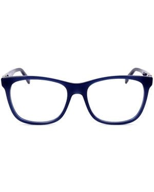 Love Moschino Logo-Plaque Square-Frame Glasses - Black
