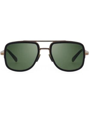 Dita Eyewear Mach-S Double-Bridge Pilot Sunglasses - Green