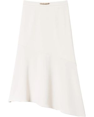 Twinset T Chain Midi Skirt - White