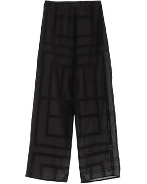 TOTEME Geometric-Pattern Pants - Black