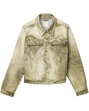 CAMPERLAB Swirl-Print Denim Jacket - Natural