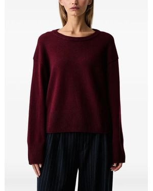 Marc O' Polo Dropped-Shoulder Wool Jumper - Red