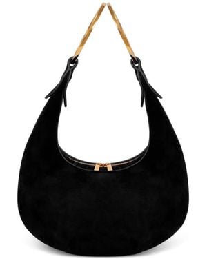 POTAMY Ring Suede Mini Bag - Black