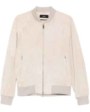 Arma Suede Bomber Jacket - Natural