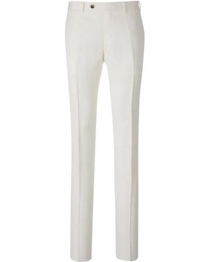 Canali センタープレス パンツ - ホワイト