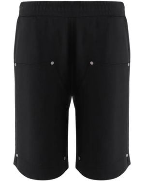 44 Label Group Casual Studded-Pocket Cotton Shorts - Black