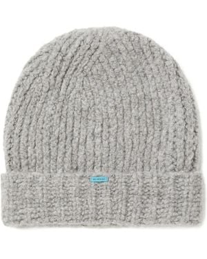 Alanui Bonnet En Maille À Design Côtelé - Gris