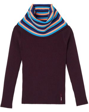 Sunnei Folded Striped Top - Purple