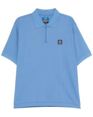 SPORT b. by agnès b. Logo-Patch Polo Shirt - Blue