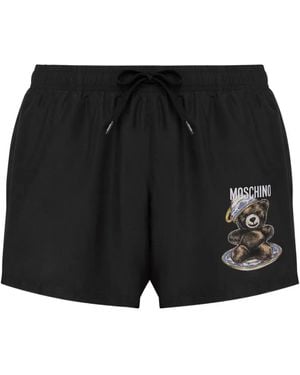 Moschino テディベア トランクス水着 - ブラック