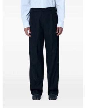 Kiko Kostadinov Pleated Side-Button Trousers - Blue
