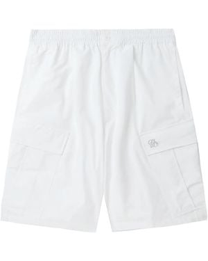 FIVE CM Cargo-Shorts Mit Logo-Stickerei - Weiß