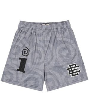 Eric Emanuel X Interscope Records Logo-Print Mesh Shorts - Grey