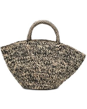 IBELIV Ela Woven Top Handle Tote Bag - Metallic