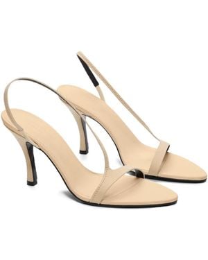 Loulou de Saison Lane Top-Strap Heeled Sandals - Metallic