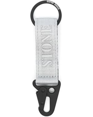 Stone Island ロゴ キーホルダー - ホワイト